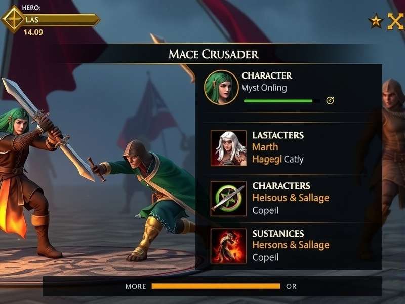 Heroic Mace Crusader character customization screen